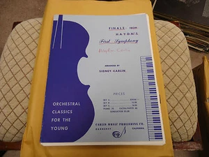 Arreglo completo de partitura de orquesta de la primera sinfonía Carlin 1969 de Finale Haydn - Imagen 1 de 1