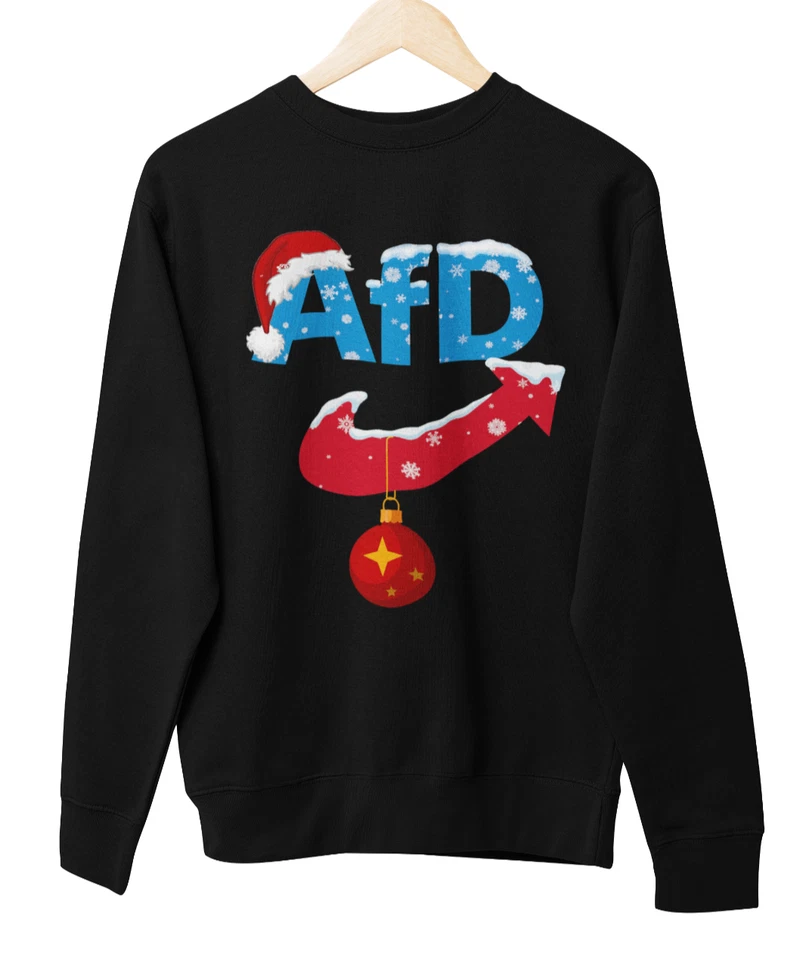 HATTREE Weihnachts Spruch AFD Allgemeine Freie Denker Chrismas Herren Pullover S-XXXL