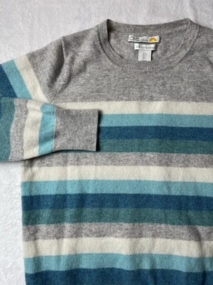 C&C California 100% Cashmere Women’s Sweater Striped Crewneck Pullover Size S - Image 1 of 4