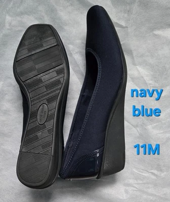 Anne Klein Wisher на танкетке 11 М насос темно-синий ткани iFlex технологии новый без коробки - Изображение 1 из 2