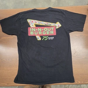 In-N-Out Burger 75 Years Graphic T-Shirt Black Made USA Large 1948-2023 PromoTee - Bild 1 von 5