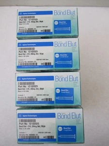4 Agilent 12102025 Bond Elut C18 cartridge, 200 mg, 3 mL, 40 μm, 50/pk FAST SHIP - Picture 1 of 9