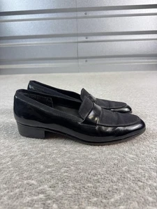 Salvatore Ferragamo Zapatos Mujer Talla 9 Ancho Cuero Penny Mocasines Hecho en Italia - Imagen 1 de 6