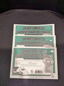 Driver's Daily Log Book DVIR & Recap, Bilingual, 2-Ply, Carbon Lot of 3 - Picture 1 of 1