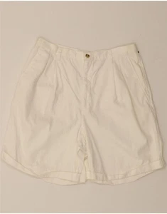 EDDIE BAUER Womens High Waist Classic Fit Denim Shorts US 14 XL W32 White EA25 - Picture 1 of 3