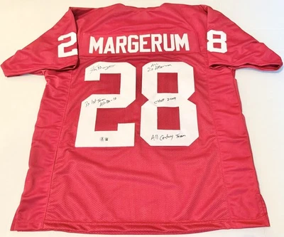 Ken Margerum Stanford Cardinal signed Custom jersey 4 Inscrips Beckett Witness - Image 1 of 4