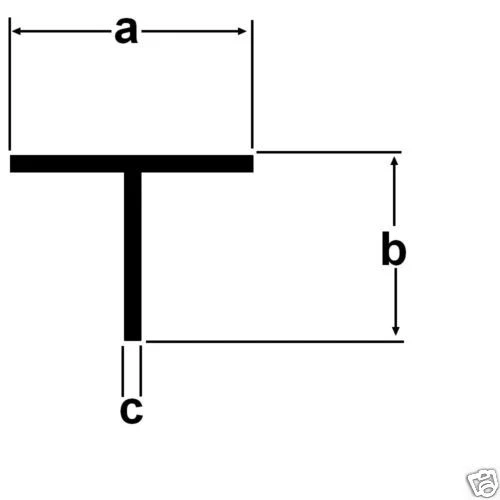 K-D HANDELS- UND PFANDHAUS GMBH Alu T-Profil 25x25x3mm Aluprofil Aluminium 1 Meter