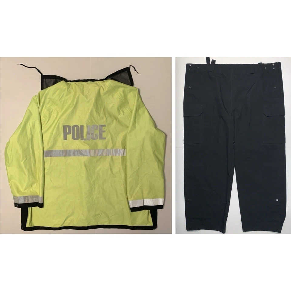 Chaqueta de Lluvia Reflectante Policía Blauer Gore-Tex 2XL 52-54 y Pantalones XXL Profesional Foto 1 de 4