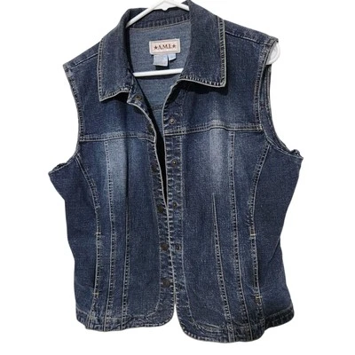 AMI Sleeveless jacket For Women Size Large Blue With Pockets  - Image 1 of 4
