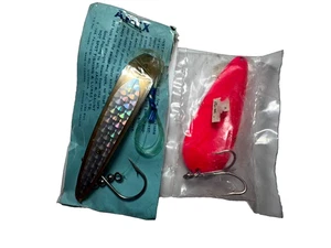 2 Vintage NIP Lures: Blue Fox Aqua 02-60 Spoon Lure & APEX Hotspot Jig - Picture 1 of 5