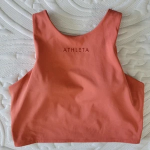 Athleta Conscious Crop Train Sport-BH gepolstert gebändert orange Racerback Medium - Bild 1 von 11
