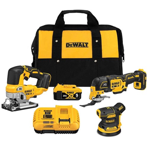 Kit combinado de 3 herramientas para carpintería industrial inalámbrico DeWALT DCK300P1 20V MAX XR-