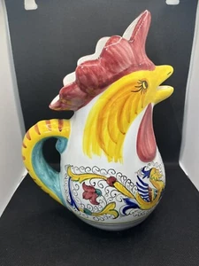 italian majolica deruta Chicken pitcher. Vintage. - Picture 1 of 7