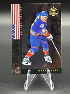 Tarjeta de hockey Pinnacle Minternational #3 1998 Brett Hull St. Louis Blues casi nueva - Imagen 1 de 2