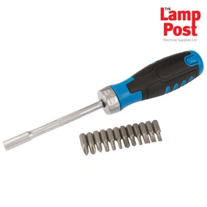 Draper 70442 Ratchet Screwdriver 13 Piece - 12 Screwdriver Bits in Handle - Picture 1 of 1