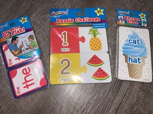 Art skills sight word puzzle rhyme icecream fruit learning toys Lot - Picture 1 of 2