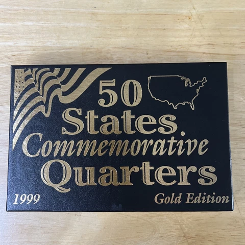 1999-2008 50 States Commemorative Qtrs Gold Edition With Box/COA-Price For 1 Box Cover