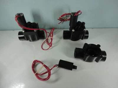 2 Hunter  1" Female Thread 24V Solenoid Valve, NPT, With Flow Control + Parts - Image 1 of 4