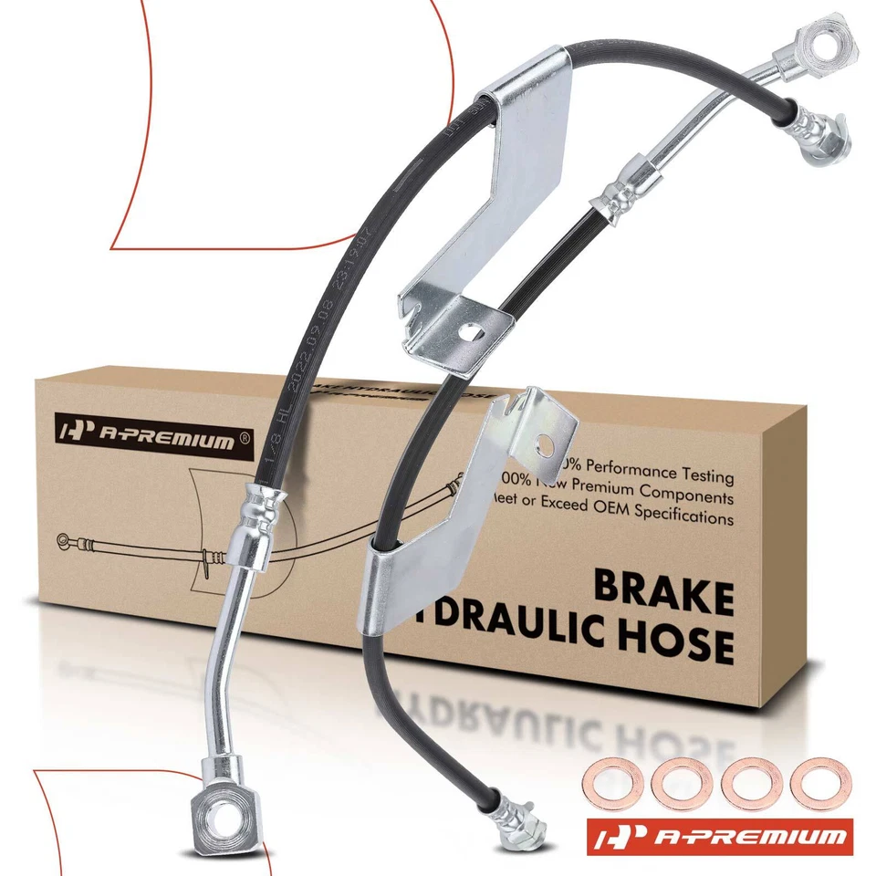 A-Premium 2x Front LH & RH Brake Hydraulic Hose for Chevy C1500 Suburban C2500 - Image 1 of 4