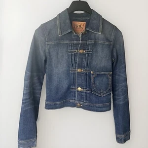 True Religion Los Angeles CA TRBJ Denim Lindsay Lonestar Jacket Rare Sz-Sm xyz - Picture 1 of 21