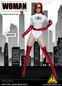 1/6 scale Figure Flirty Girl FGC2018-11 Woman Hero - Sexy Power Girl White - Picture 1 of 5