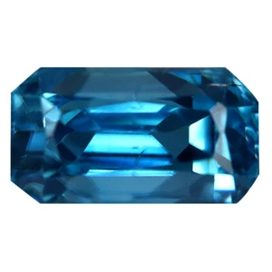 4.06 ct Pretty Octagon Cut (9 x 5 mm) Cambodian Blue Zircon Loose Gemstone - Picture 1 of 2