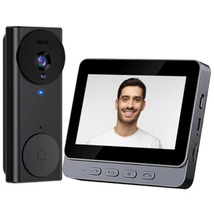 Wireless Video Door Bell Audio Intercom System Monitor Doorbell Camera Kit - Picture 1 of 11