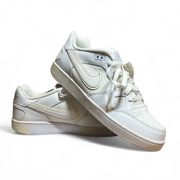 Nike Son of Force Hombres 10 Triple Blanco Parte Superior Baja Cuero Entrenadores Sin Caja Foto 1 de 4
