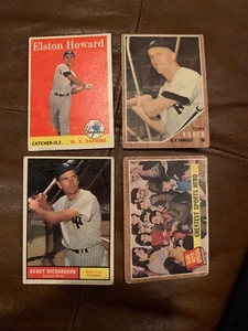 Tops Yankee Stars Ruth, Richardson, Howard, Kubek - Imagen 1 de 2