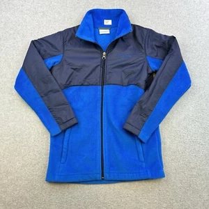Columbia Jacket Youth Medium Blue Long Sleeve Fleece Full Zip High Neck Outdoors - Picture 1 of 10