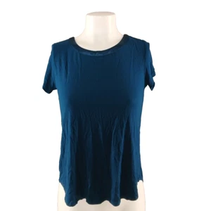 NWT ALFANI Women Top Petite SMALL Satin Neck Band Pullover Rayon Blend - Picture 1 of 9