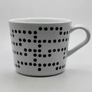 Tazza da caffè Ikea bianca con design a punti neri 3,5"H - Foto 1 di 8