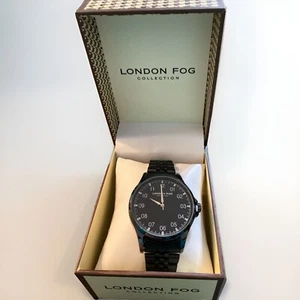 London Fog Dundee Reader Link Bracelet Watch, Black, PERFECT GIFT! - Picture 1 of 5