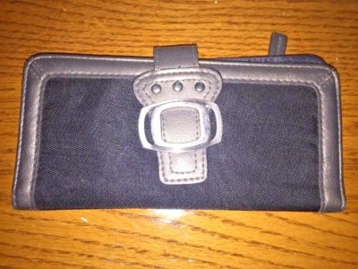 J CREW Pocket Book Carry In Wallet Credit Card Check Book Picture Change Purse - Image 1 of 4