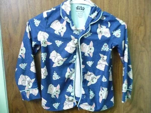 STAR WARS SIZE  XS 4-5 BOYS PAJAMA TOP WITH THE CHILD IN BLUE BUTTON UP - Picture 1 of 2