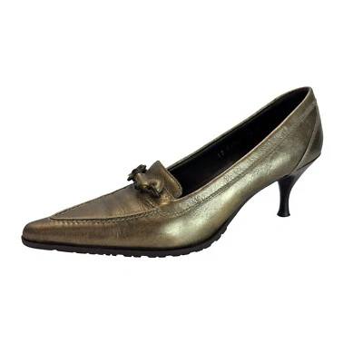DONALD J PLINER Couture Rapid Gold Leather Pumps Womens 6M - Image 1 of 4