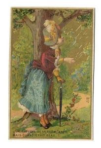 La pluie - Je raffole de la promenade -- Chromo G Therrin - Trade card - Picture 1 of 2