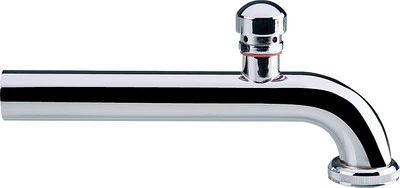 Abgangsbogen 90° Messing verchromt 32 x 250mm mit Rohrbelüfter mit Bördelrand - Bild 1 von 2