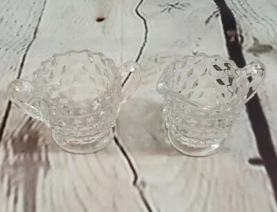 Винтажный стеклянный мини-сливочный крем Demitasse с открытым сахаром - Изображение 1 из 4