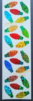 HAMBLY STUDIOS STICKERS PRISMATIC SEASONAL CHRISTMAS LARGE LIGHTS VINTAGE RARE - Image 1 of 4