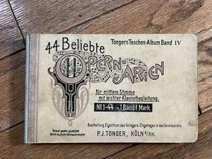 Álbum de Bolsillo Tongers Volumen IV 44 Arias Populares para Voz Mediana Alemán - Imagen 1 de 5