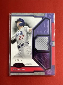 2024 Topps Tier One Tier One Relics Purple Foil /75 Seiya Suzuki #T1R-SS - Picture 1 of 2