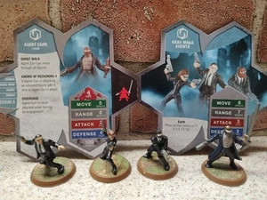 Agent Carr & Krav Maga Agents 4 Figuren Heroscape - Rise Of The Valkyrie - Bild 1 von 9