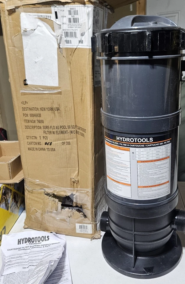 Swimline HydroTools 50 Sq Ft Sure Flo Cartridge Pool Filter Tank and Elements #9 - Image 1 of 1