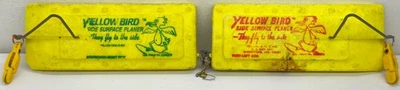 Vintage Yellow Bird Side Surface Planer Boards Port Left & Starboard Right PAIR - Image 1 of 4