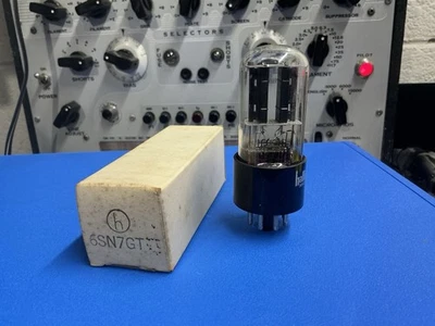 Tubo de vacío preamplificador Hallicrafters 6SN7GT - Placa negra 2 orificios - probado - Nuevo de Lote Antiguo Foto 1 de 4
