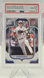 Tarjeta de novato Gunnar Henderson 2023 Topps x J-Rod [PSA 10] GEM MT (losa limpia) 🔥 - Imagen 1 de 4