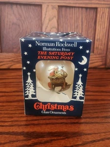 Weihnachten Glas Ornamente Norman Rockwell "The Saturday Evening Post" mit Box - Bild 1 von 4