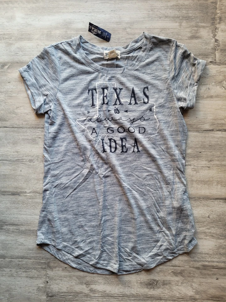 Camiseta ARIAT Top Azul S Pequeña Texas is Always a Good Idea Montar a caballo Oeste Foto 1 de 1