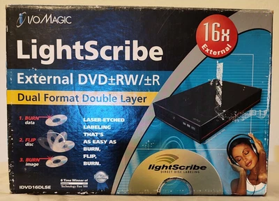I/O Magic LightScribe 16x External DVD+-RW/+-R Dual Format Dual Layer - Image 1 of 4